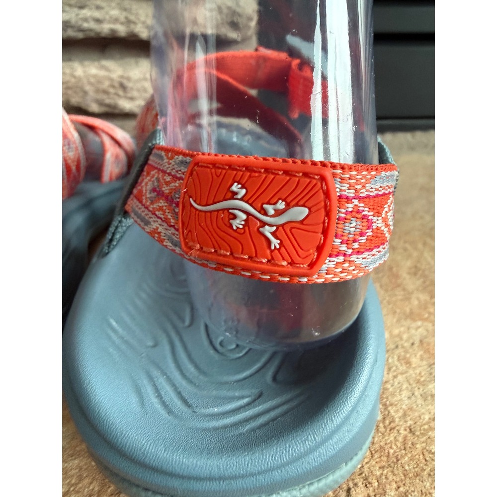 Chaco Z Cloud Sandals Womens 7 Orange Gray Strap Hiking Shoes Outdoor Granola - Picture 8 of 10